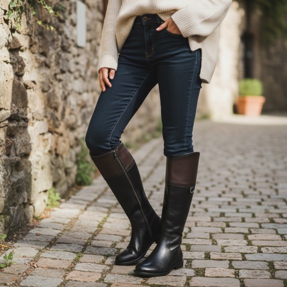 Frye Jayden D-Ring Multi-Tone KneeHigh Riding Boot - Picture 3 of 14